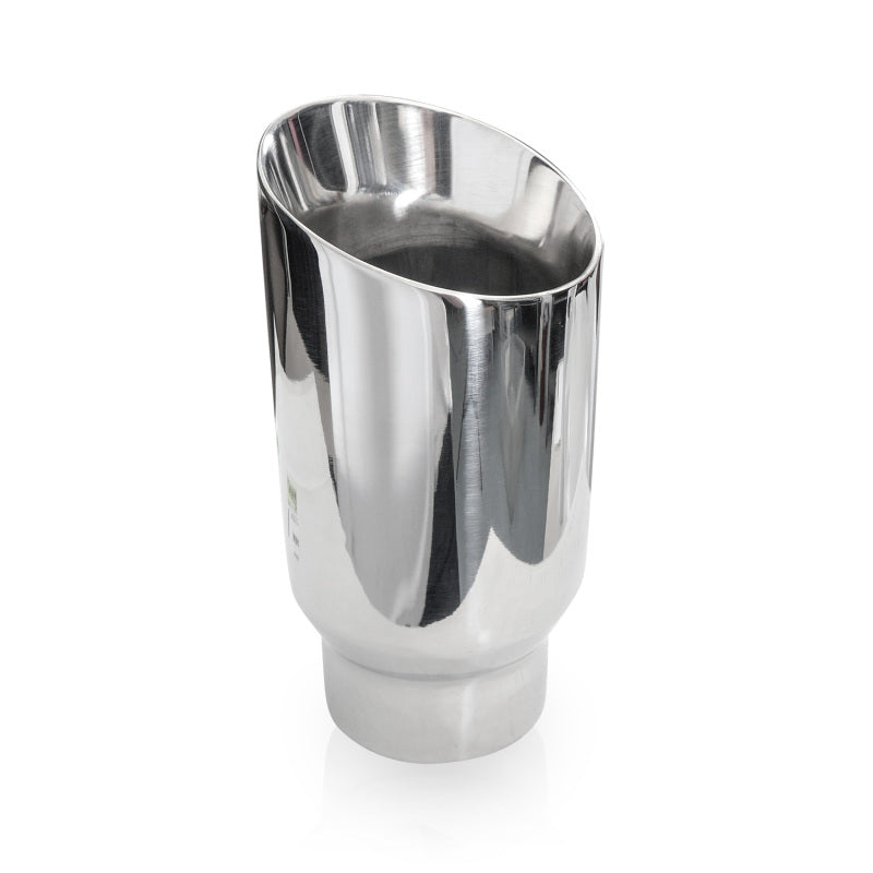 Stainless Works Conical Double Wall Slash Cut Exhaust Tip - 4in Body 3in Inlet