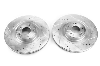 PowerStop Power Stop 12-16 Hyundai Equus Front Evolution Drilled & Slotted Rotors - Pair