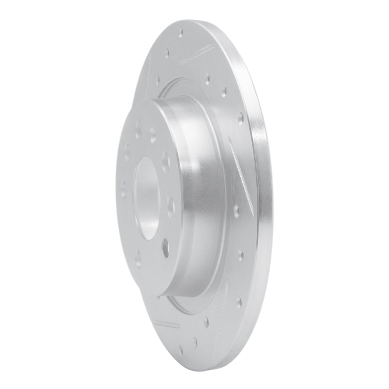 R1 Concepts R1 03-11 Cadillac BLS (Mexico) Rear Left Drilled & Slotted Silver Brake Rotor