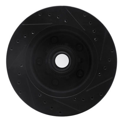 R1 Concepts R1 1990-2002 Chevrolet Astro Front Left Drilled & Slotted Black Brake Rotor