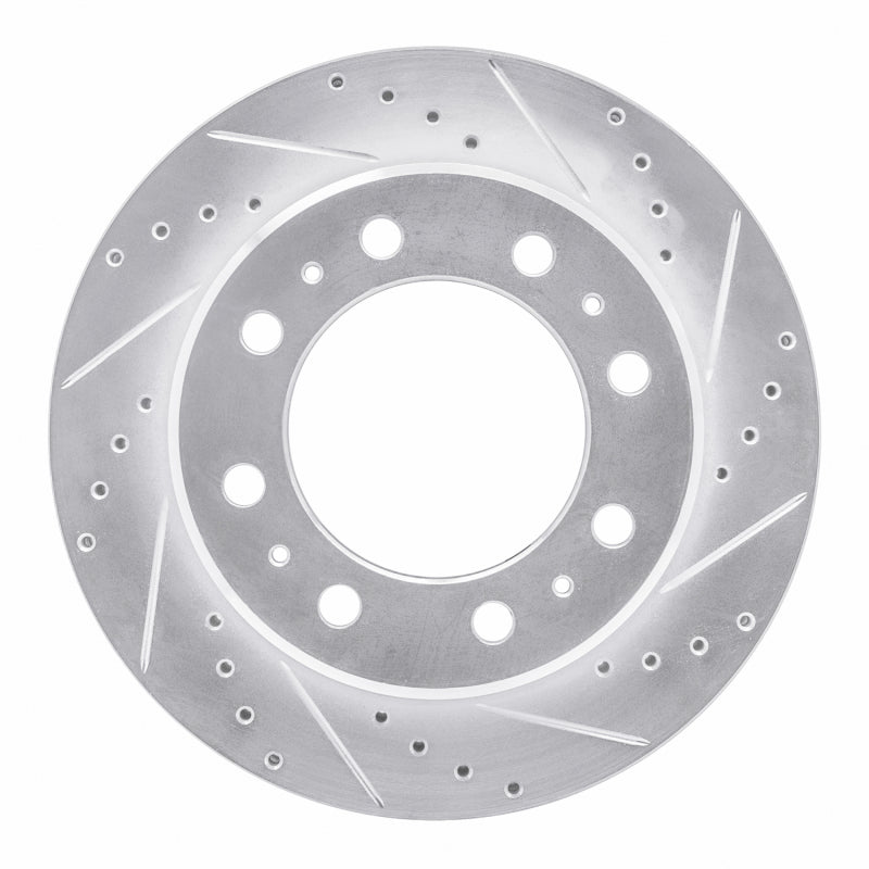 R1 Concepts R1 09-25 Dodge Ram 2500 Rear Right Drilled & Slotted Silver Brake Rotor