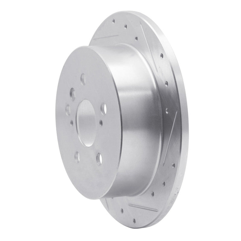 R1 Concepts R1 04-10 Toyota SIENNA Rear Right Drilled & Slotted Silver Brake Rotor