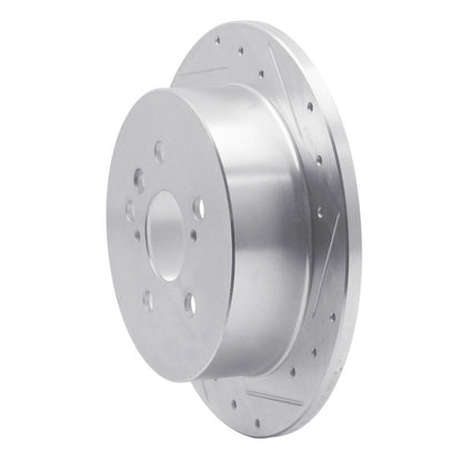 R1 Concepts R1 04-10 Toyota SIENNA Rear Right Drilled & Slotted Silver Brake Rotor