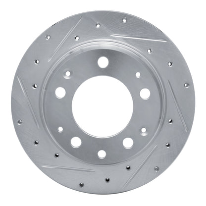 R1 Concepts R1 84-89 Porsche 911 Rear Left Drilled & Slotted Silver Brake Rotor