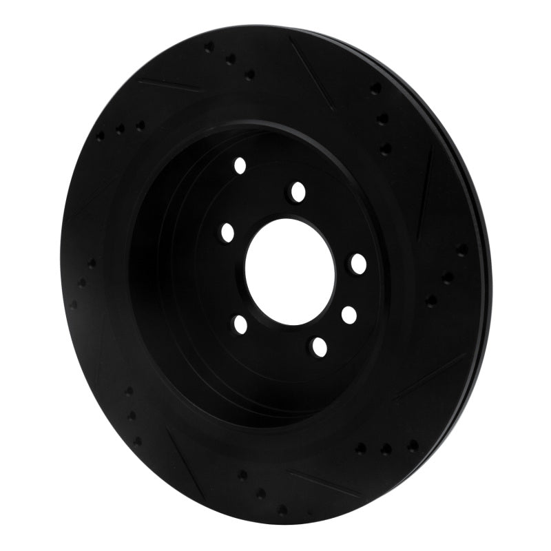 R1 Concepts R1 05-16 Land Rover Discovery (Latin America) Rear Left Drilled & Slotted Black Brake Rotor
