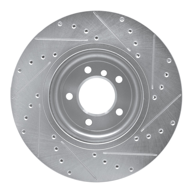 R1 Concepts R1 11-16 BMW Z4 Front Left Drilled & Slotted Silver Brake Rotor