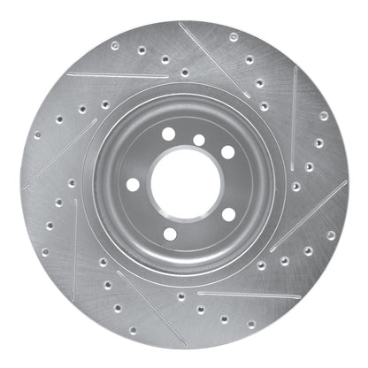 R1 Concepts R1 11-16 BMW Z4 Front Left Drilled & Slotted Silver Brake Rotor