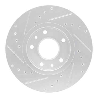 R1 Concepts R1 20-25 Nissan SENTRA Front Right Drilled & Slotted Silver Brake Rotor