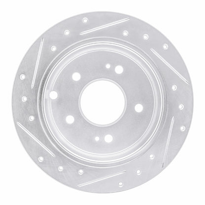 R1 Concepts R1 04-12 Mitsubishi Eclipse Rear Right Drilled & Slotted Silver Brake Rotor