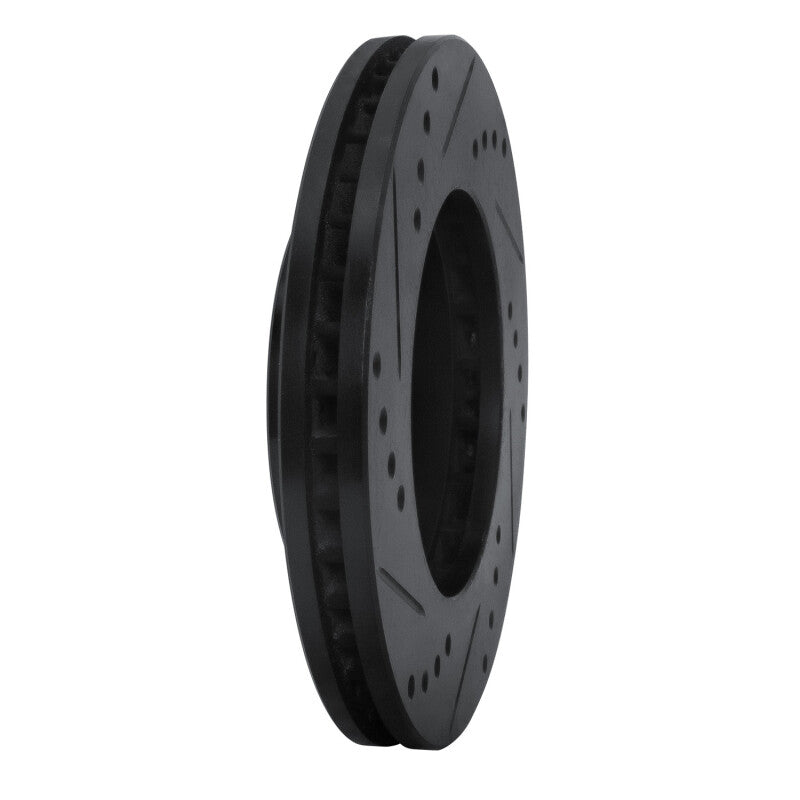 R1 Concepts R1 92-01 Toyota Camry Front Right Drilled & Slotted Black Brake Rotor