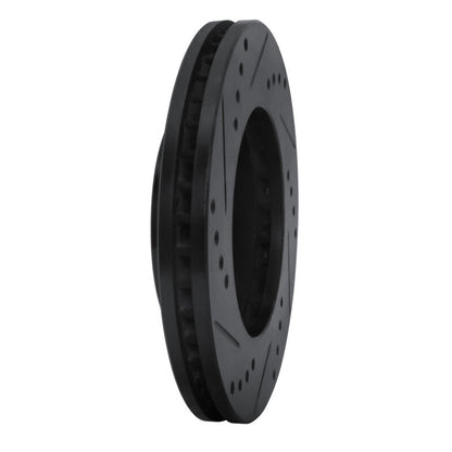R1 Concepts R1 92-01 Toyota Camry Front Right Drilled & Slotted Black Brake Rotor