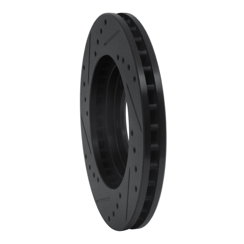 R1 Concepts R1 98-15 Nissan NP300 (Mexico) Front Right Drilled & Slotted Black Brake Rotor