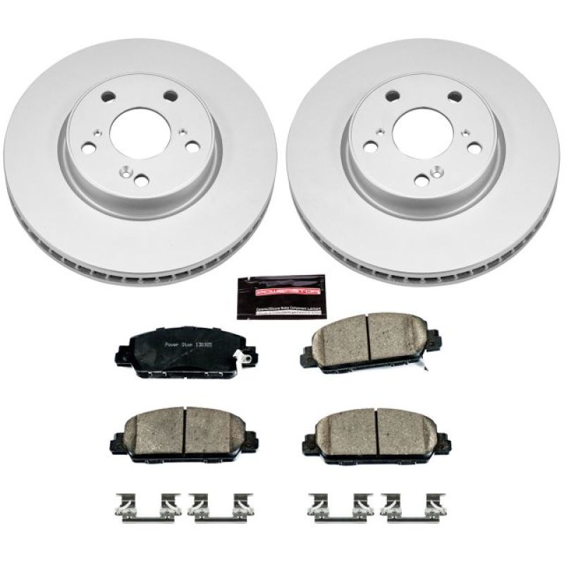 PowerStop Power Stop 13-17 Honda Accord Front Z17 Evolution Geomet Coated Brake Kit