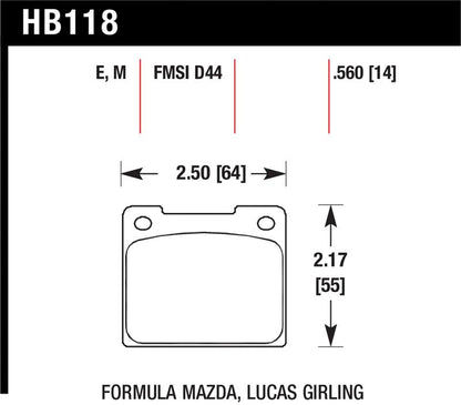 Hawk Performance Hawk Alcon 4R-Type / Alcon R-Type (Short Profile) Blue 9012 Race Brake Pads