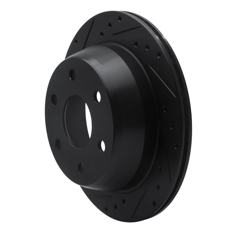 R1 Concepts R1 99-07 Chevrolet AVALANCHE 1500 Rear Left Drilled & Slotted Black Brake Rotor