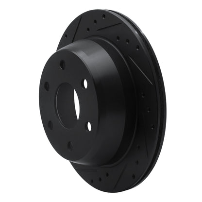 R1 Concepts R1 99-07 Chevrolet AVALANCHE 1500 Rear Left Drilled & Slotted Black Brake Rotor