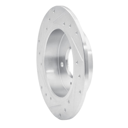 R1 Concepts R1 89-98 Nissan 240SX Rear Right Drilled & Slotted Silver Brake Rotor