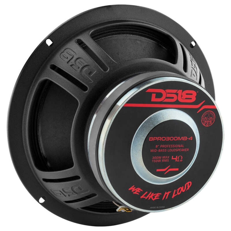 DS18 8in 150 Watts RMS 4 ohm Mid-Bass Loudspeaker