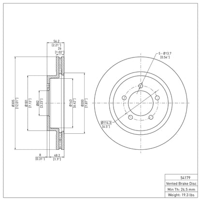 DFC 02-05 Ford Explorer Front Brake Rotor