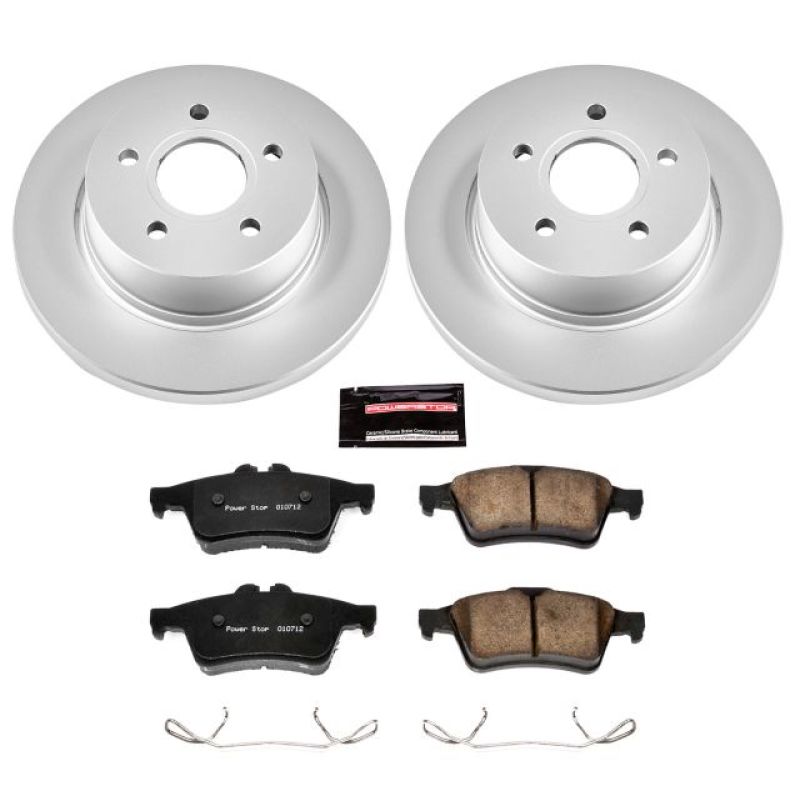 PowerStop Power Stop 12-18 Ford Focus Rear Z17 Evolution Geomet Coated Brake Kit