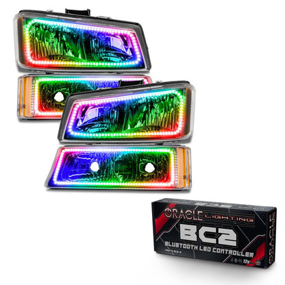 ORACLE Lighting Oracle 03-06 Chevy Silverado Pre-Assembled Headlights w/Parking Lights- w/ BC1 Controller