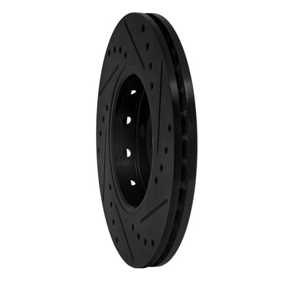 R1 Concepts R1 03-18 Volkswagen VENTO (Mexico) Front Left Drilled & Slotted Black Brake Rotor