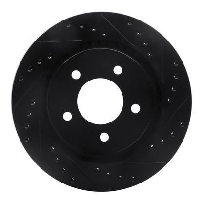 R1 Concepts R1 99-04 Chrysler 300M Front Right Drilled & Slotted Black Brake Rotor