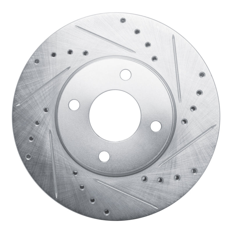 R1 Concepts R1 17-25 Nissan Kicks Front Right Drilled & Slotted Silver Brake Rotor