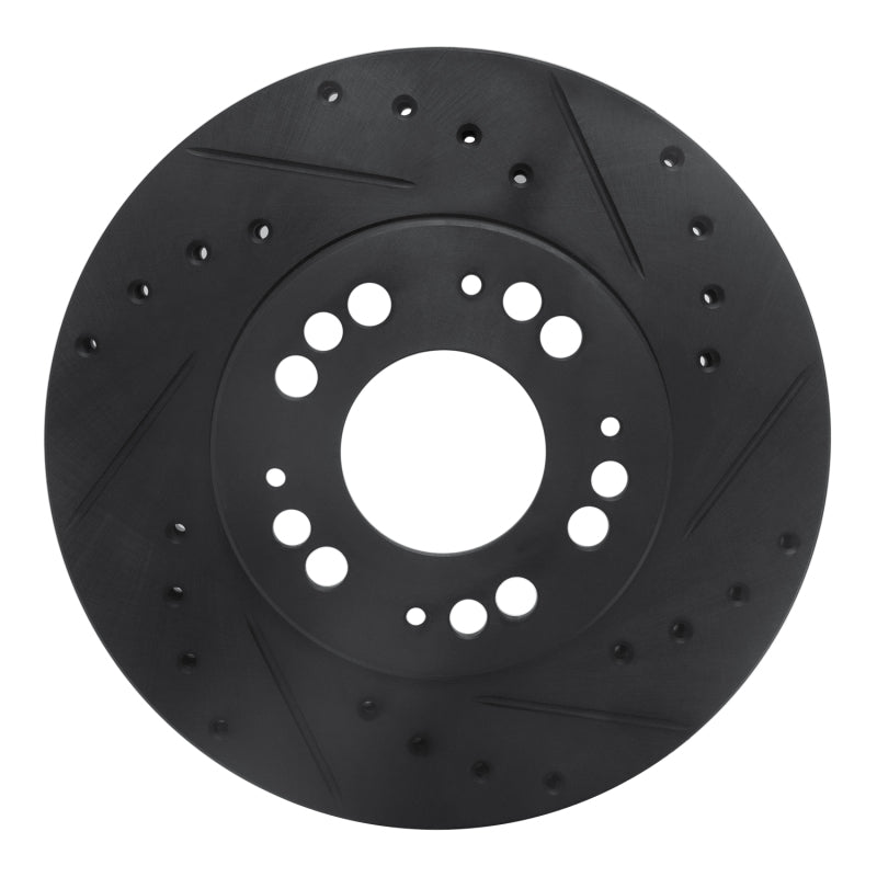 R1 Concepts R1 91-04 Dodge STEALTH Front Right Drilled & Slotted Black Brake Rotor