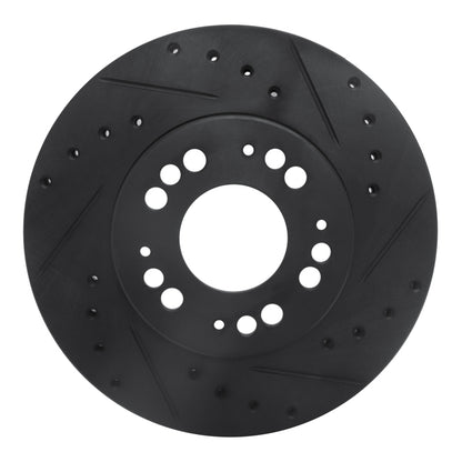 R1 Concepts R1 91-04 Dodge STEALTH Front Right Drilled & Slotted Black Brake Rotor