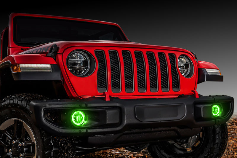 ORACLE Lighting Oracle Jeep Wrangler JL/Gladiator JT LED Surface Mount Fog Light Halo Kit - Green