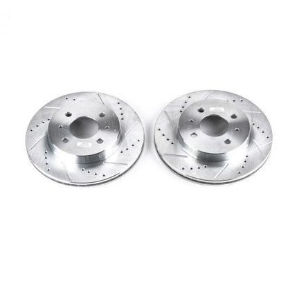 PowerStop Power Stop 91-92 Saturn SC Front Evolution Drilled & Slotted Rotors - Pair