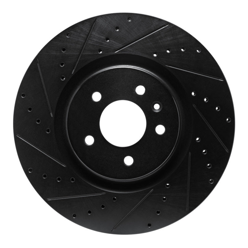R1 Concepts R1 16-20 Buick Regal Sportback Front Left Drilled & Slotted Black Brake Rotor
