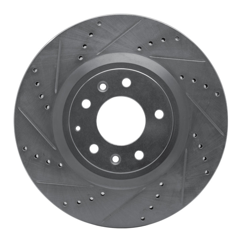R1 Concepts R1 04-11 Mazda RX-8 Front Left Drilled & Slotted Silver Brake Rotor