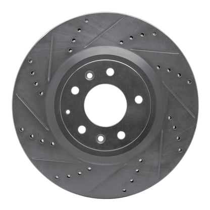 R1 Concepts R1 04-11 Mazda RX-8 Front Left Drilled & Slotted Silver Brake Rotor
