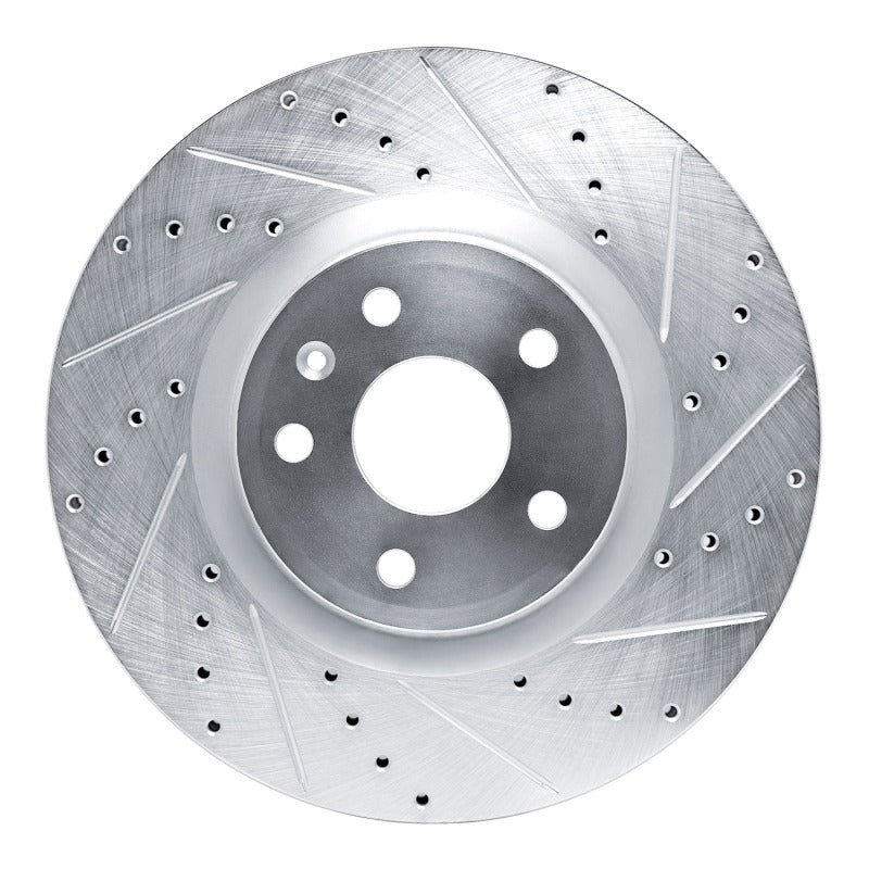 R1 Concepts R1 13-19 Buick Regal Front Right Drilled & Slotted Silver Brake Rotor