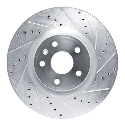 R1 Concepts R1 13-19 Buick Regal Front Right Drilled & Slotted Silver Brake Rotor