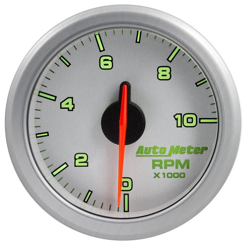 Autometer Airdrive 2-1/6in Tachometer Gauge 0-10K RMP - Silver