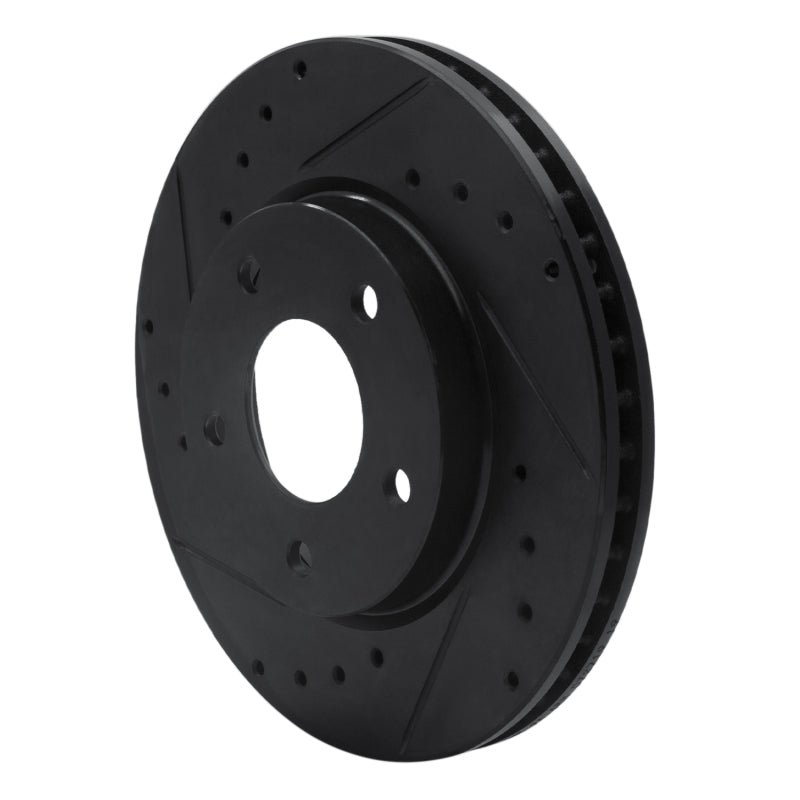 R1 Concepts R1 07-17 Dodge CALIBER Front Left Drilled & Slotted Black Brake Rotor