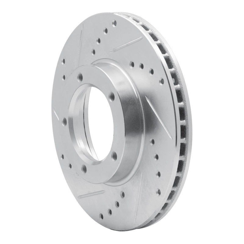R1 Concepts R1 84-95 Toyota Pickup Front Left Drilled & Slotted Silver Brake Rotor