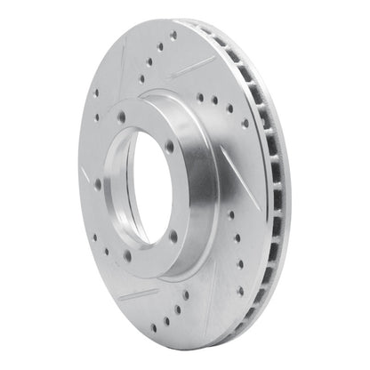 R1 Concepts R1 84-95 Toyota Pickup Front Left Drilled & Slotted Silver Brake Rotor