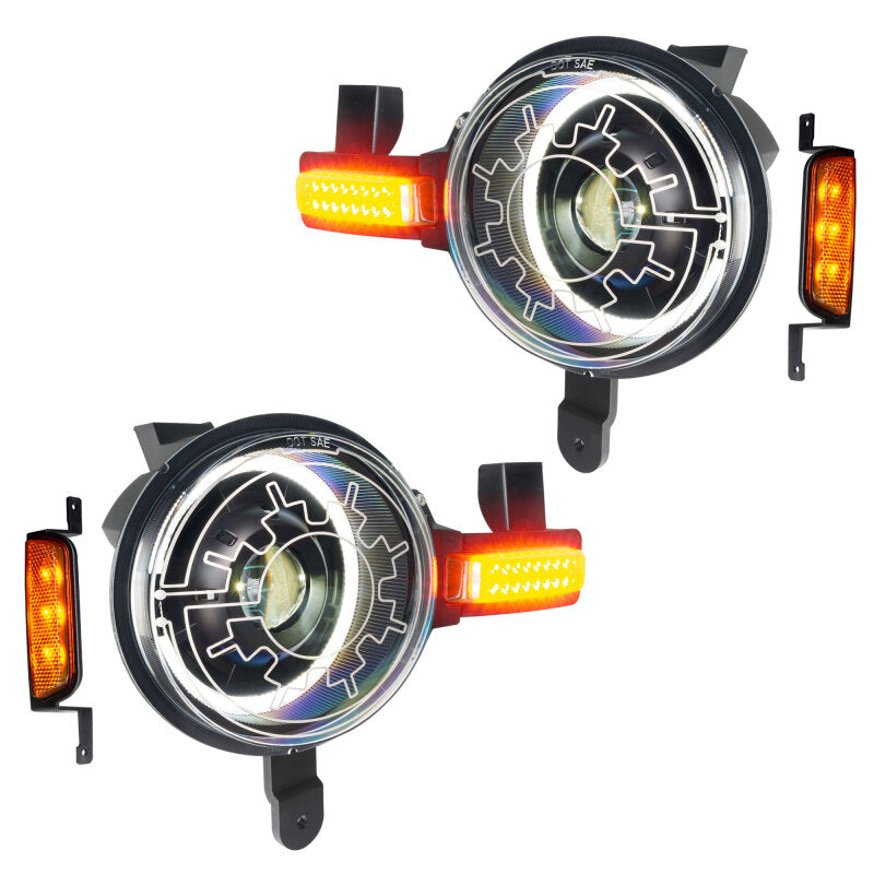 ORACLE Lighting Oracle 2021+ Ford Bronco Oculus Bi-LED Projector Headlights w/ Heated Lenses