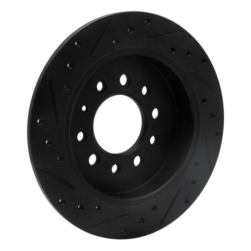 R1 Concepts R1 07-08 Hyundai Tiburon Rear Right Drilled & Slotted Black Brake Rotor