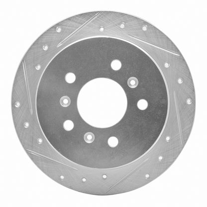 R1 Concepts R1 06-10 Buick ALLURE Rear Left Drilled & Slotted Silver Brake Rotor