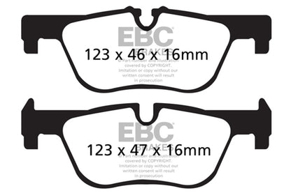 EBC 14-17 BMW 228 Coupe 2.0T Bluestuff Rear Brake Pads