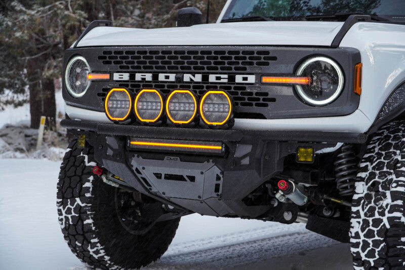 DV8 Offroad 21-25 Ford Bronco Tube Serries Front Bumper - Black Powdercoat