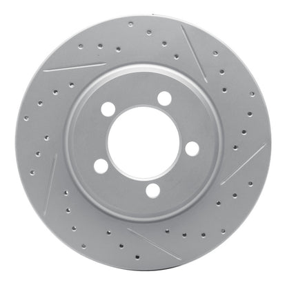 R1 Concepts R1 65-66 Ford Galaxie Front Right Drilled & Slotted Geo-Carbon Rotor