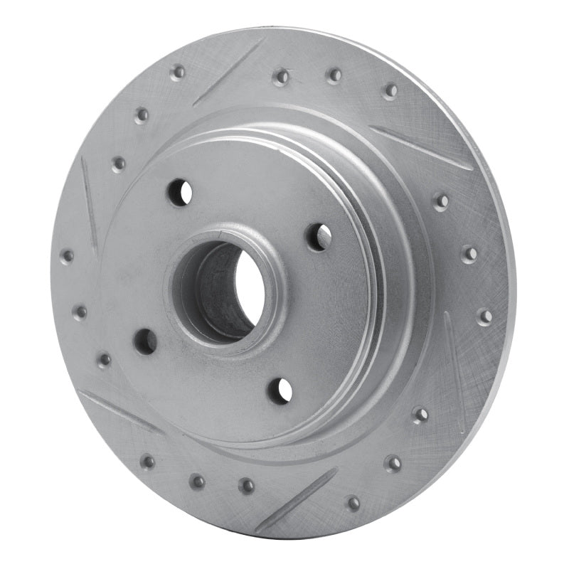 R1 Concepts R1 84-87 Honda Prelude Rear Left Drilled & Slotted Silver Brake Rotor