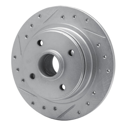 R1 Concepts R1 84-87 Honda Prelude Rear Left Drilled & Slotted Silver Brake Rotor