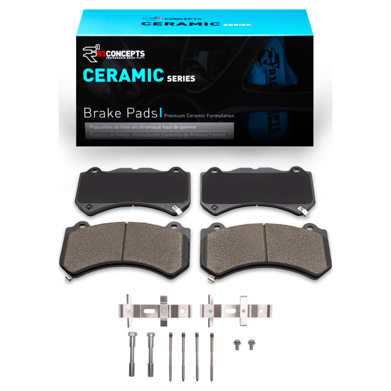 R1 Concepts R1 09-22 Cadillac CTS Front Ceramic Brake Pads & Hardware Kit